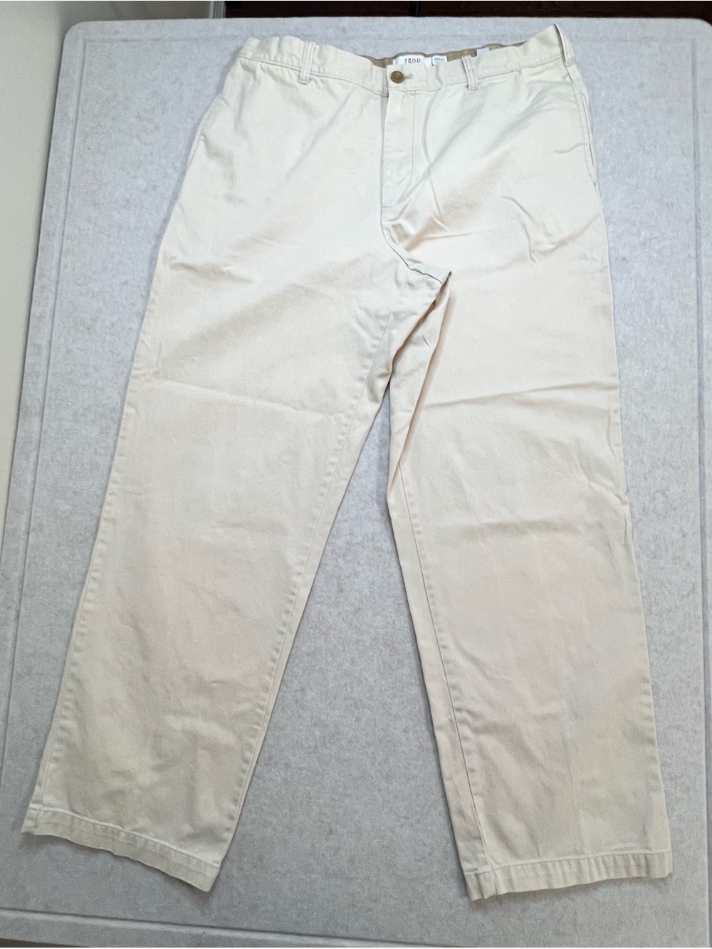 IZOD Saltwater Classic Fit Chino Pants Stone Cream 36x32